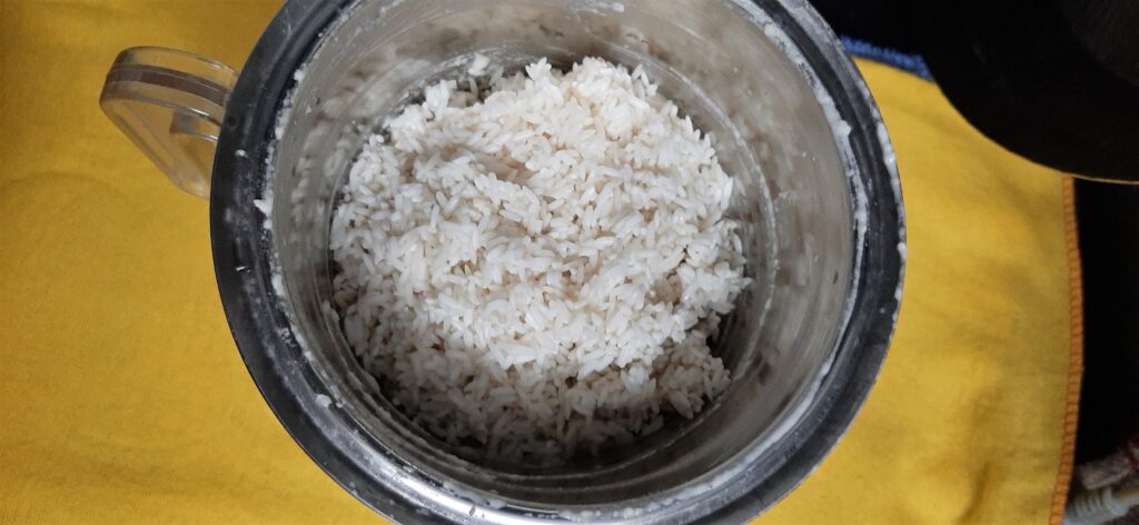 grinding soaked rice