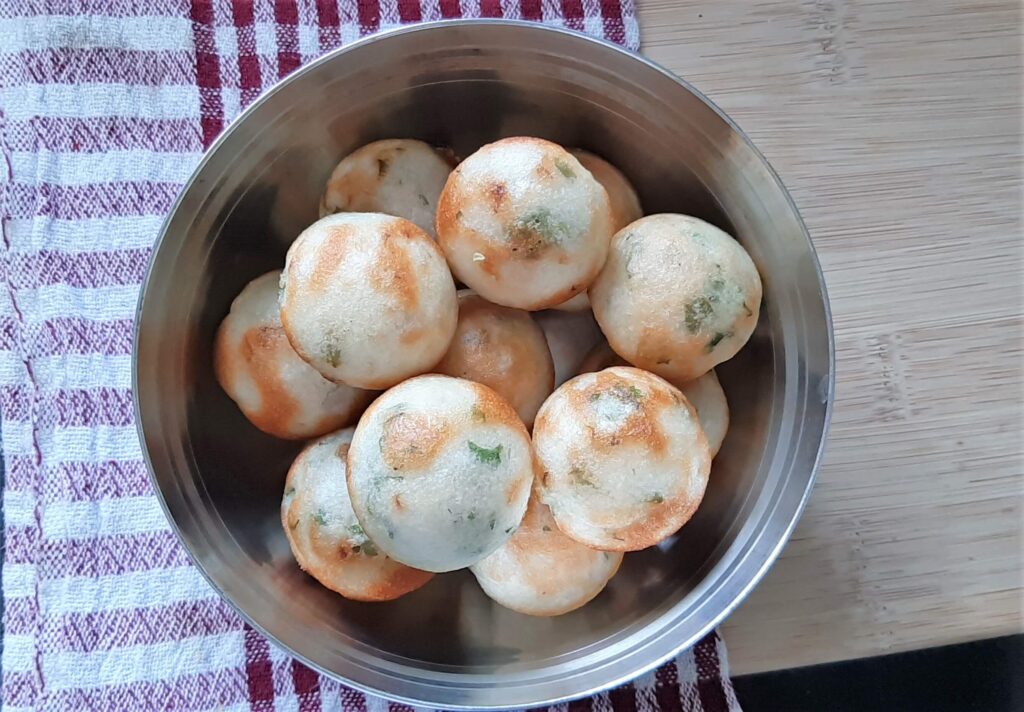 Masala appe | paniyaram in a bowl