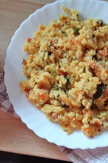 Upma in a plate