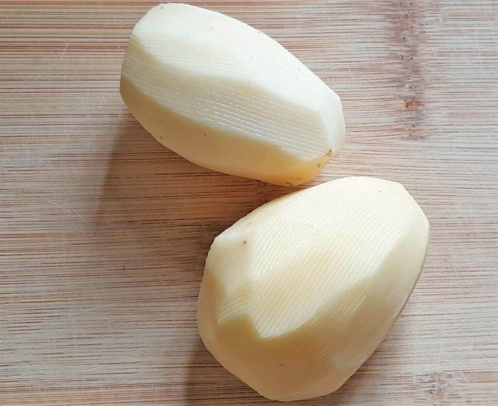 peeled potato
