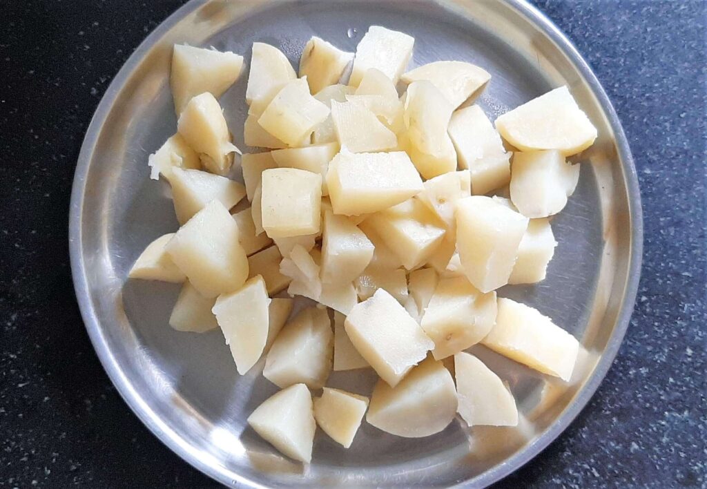 potato slices in a plate