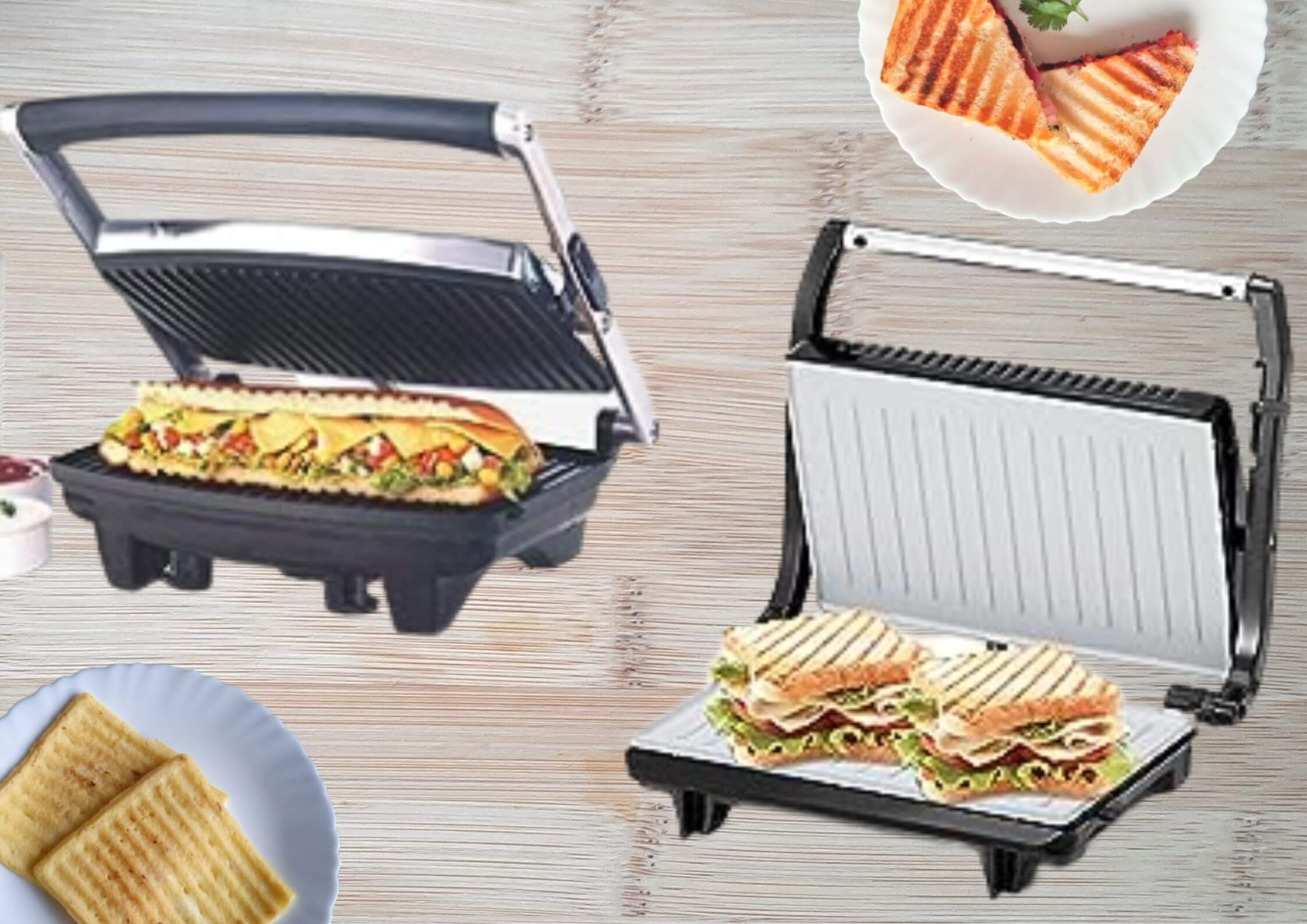 Borosil Jumbo 1000 Watts 2 Slice Grill Sandwich Maker