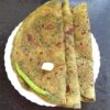 Palak paratha in a plate