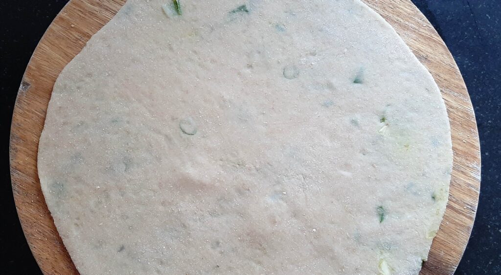 Rolled aloo paratha