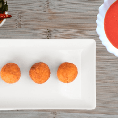 Paneer potato balls in a plate