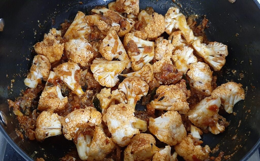 sauteing cauliflower