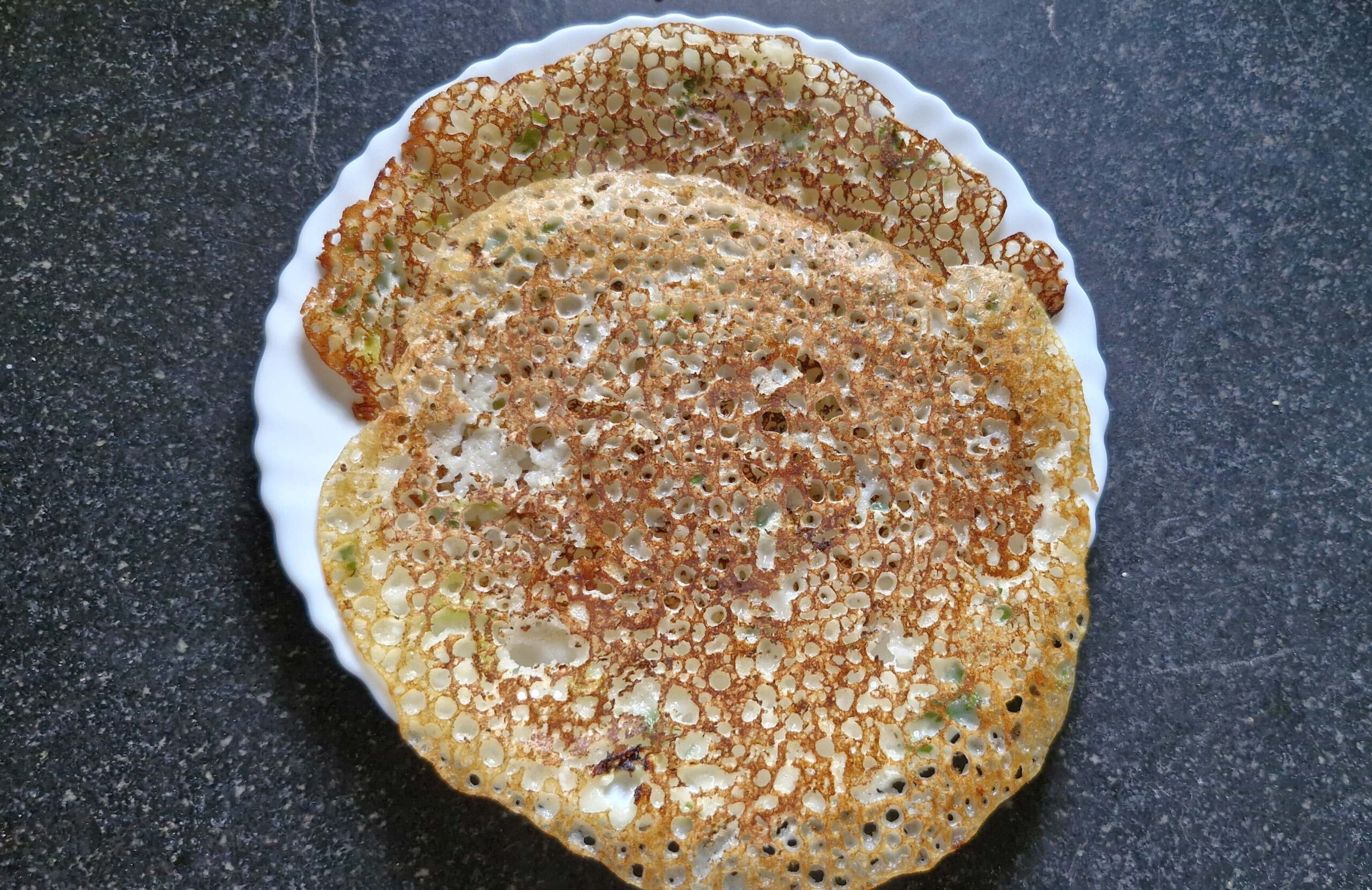 Crispy Rava Dosa in plate