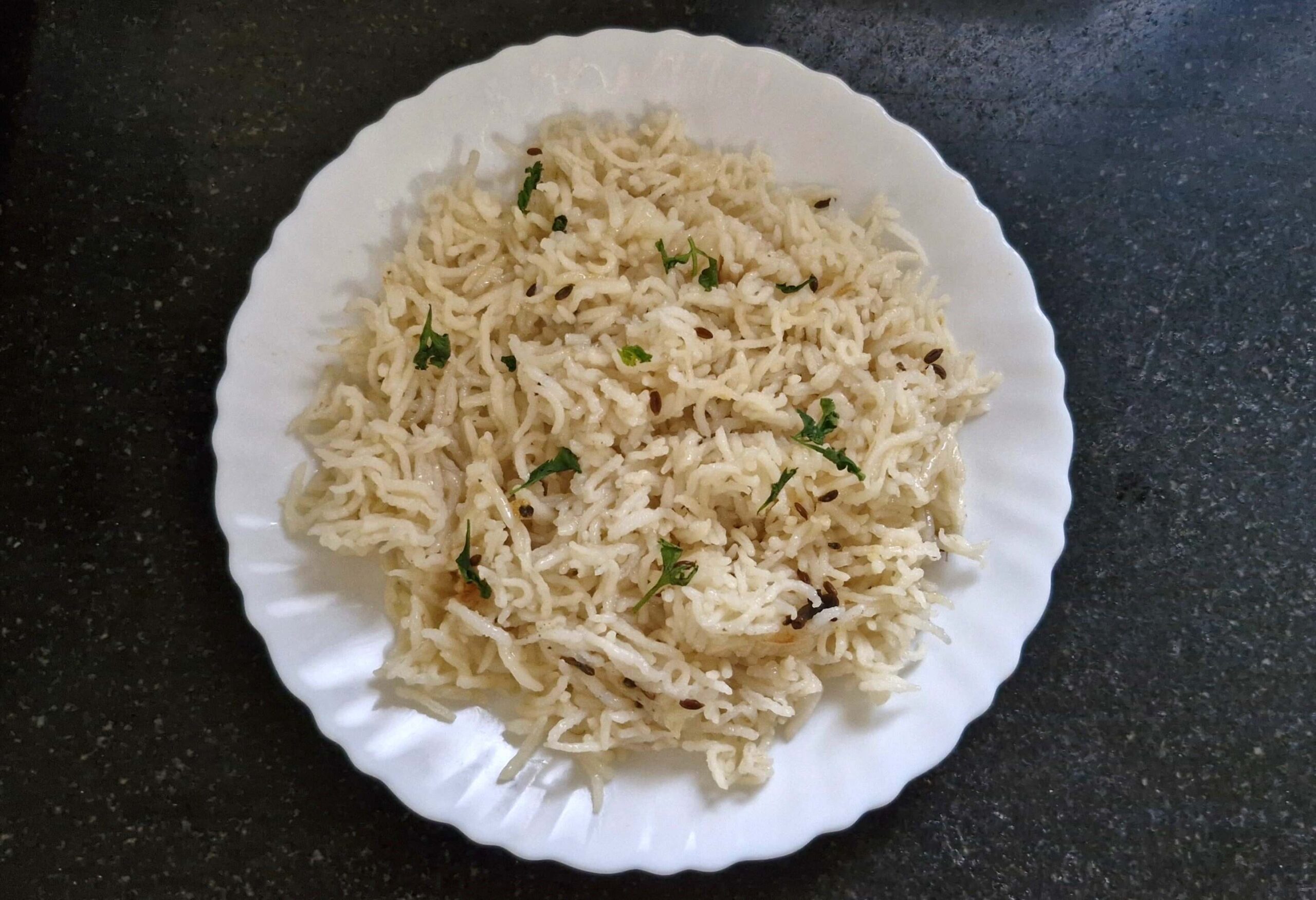 Jeera rice in plate