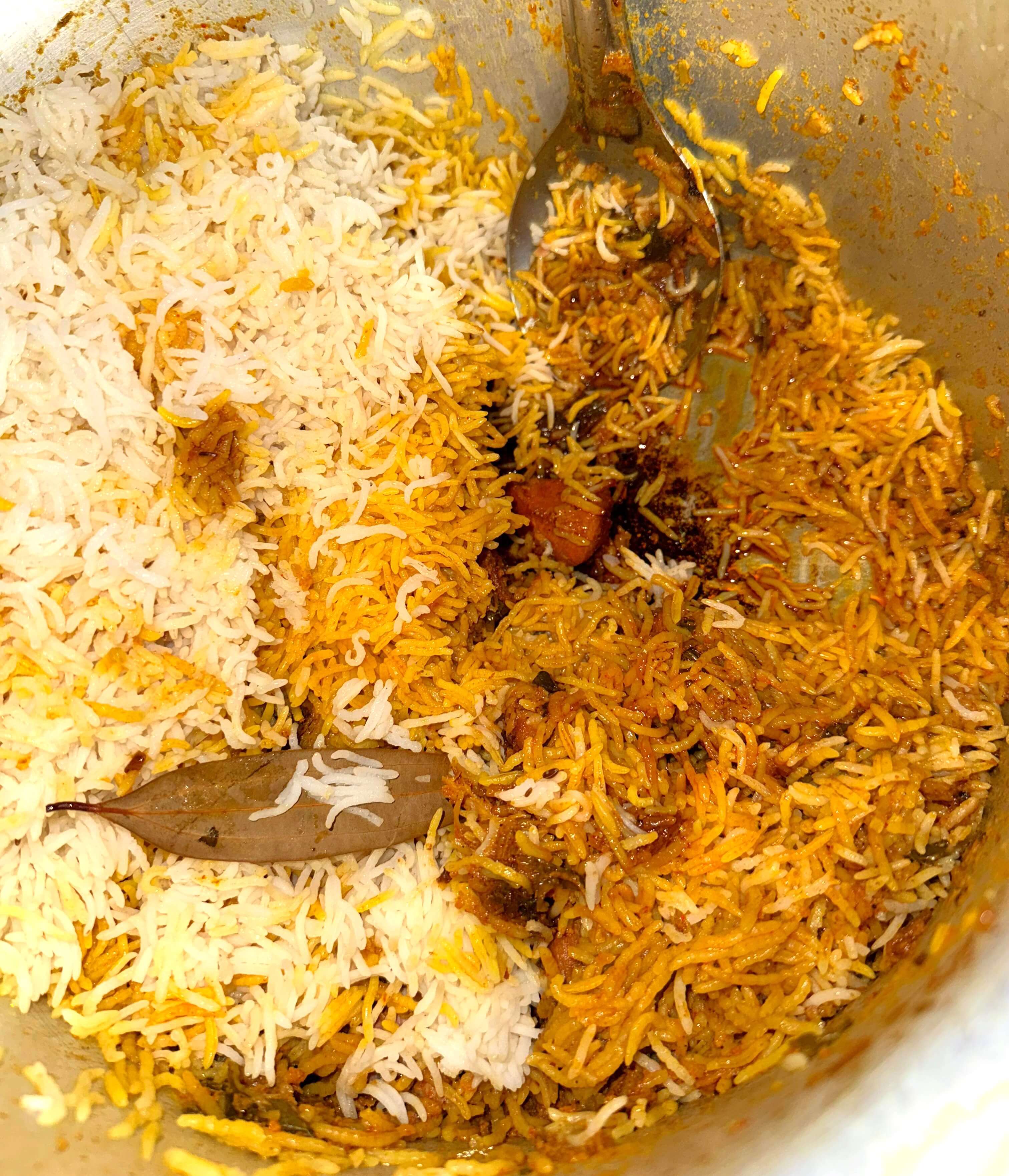 biryani layers