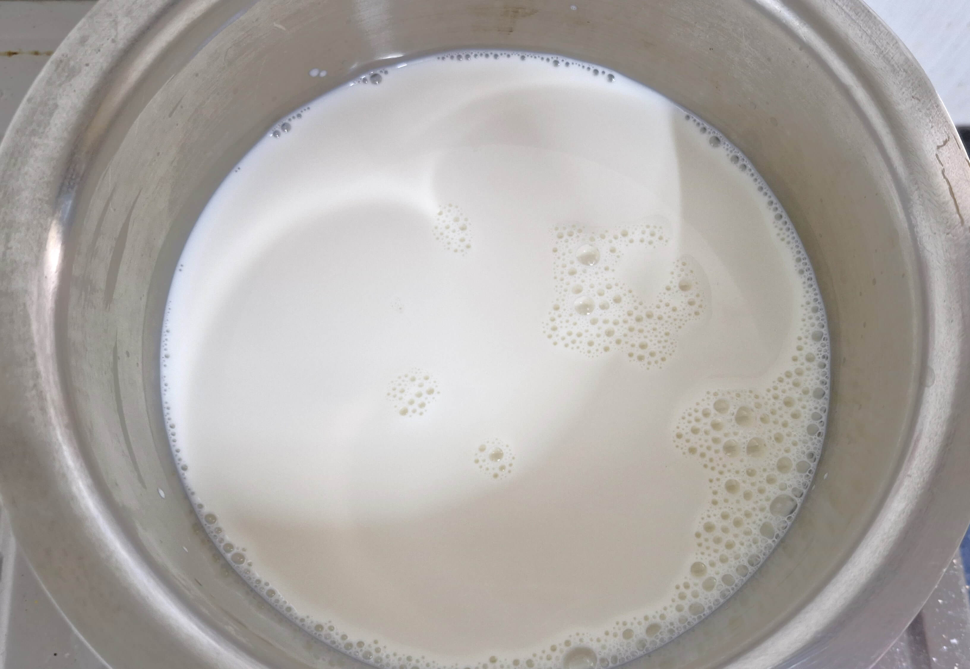 boiling milk