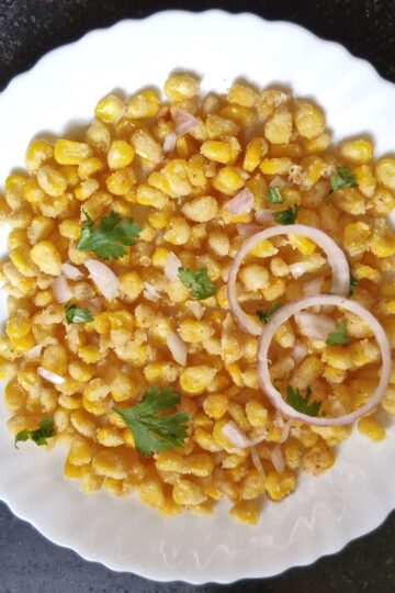 crispy corn in plate