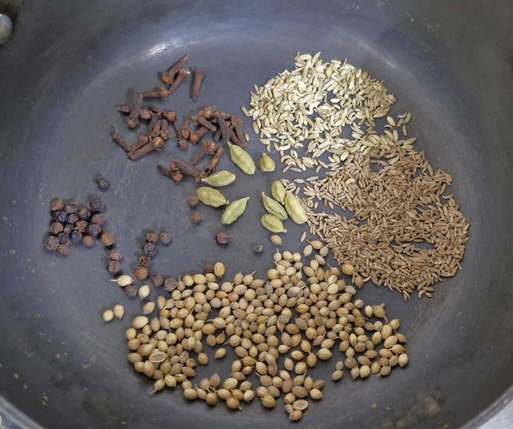 roasting whole spices